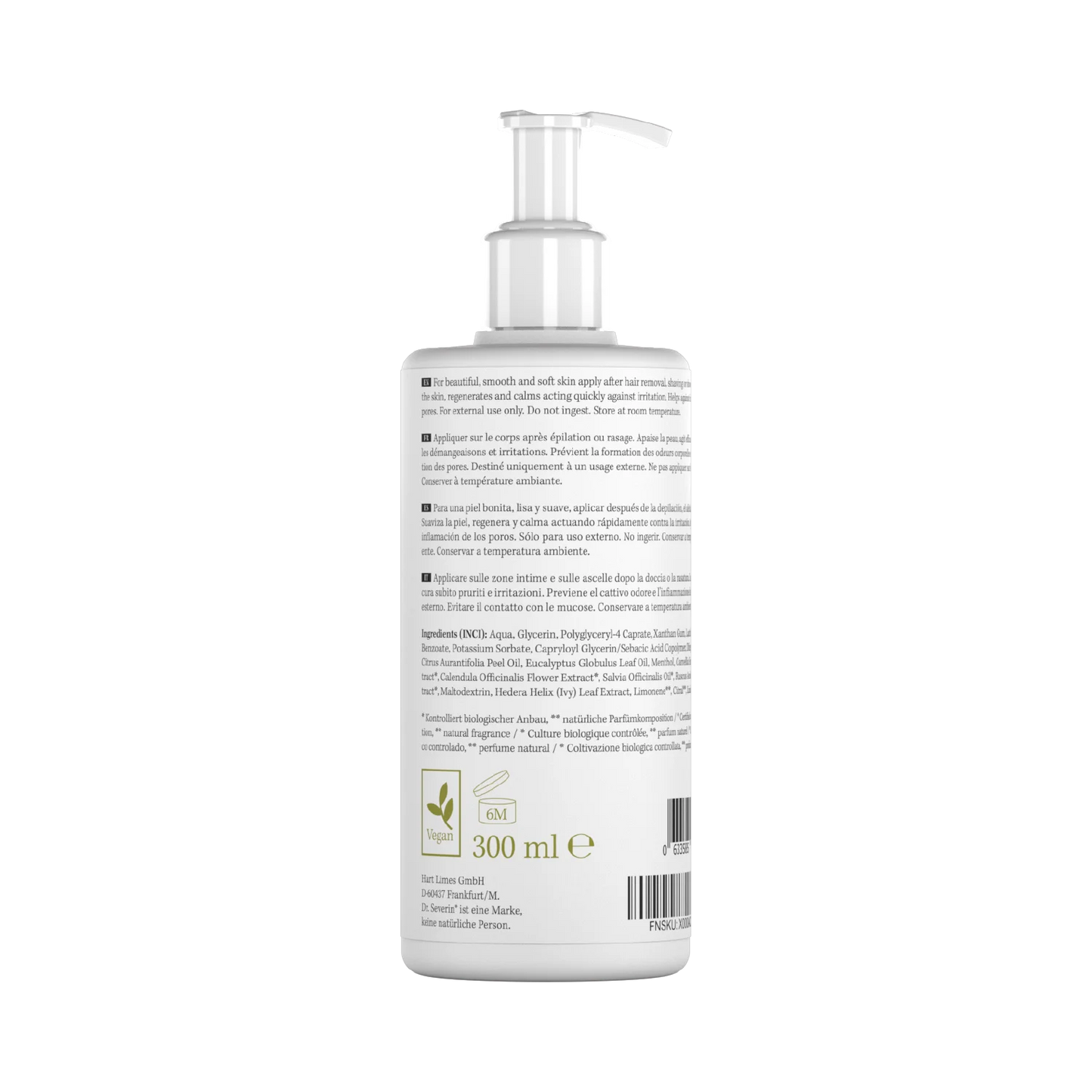Rasierpickel und Hautirritationen natürlich sanft verhindern mit Dr. Severin Bio Vegan Body After Shave Balsam