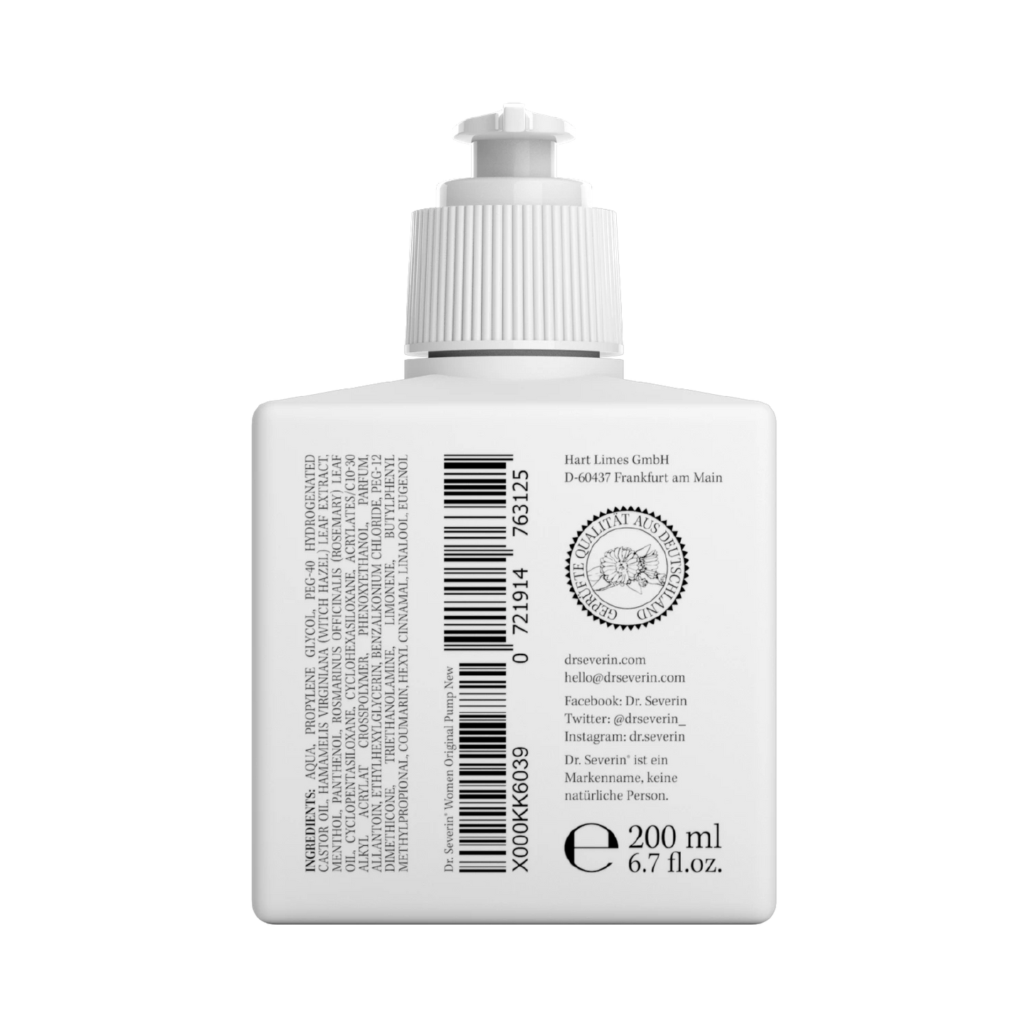 Wirksamer Hautschutz nach der Rasur an Achseln, Beinen, Intimbereich. Dr. Severin Original Body After Shave Balsam