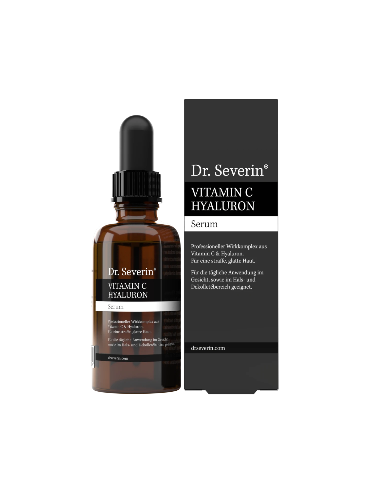 Erfahre die Wunderwirkung für glatte Haut durch Vitamin C und Hyaluron mit dem Dr. Severin Serum